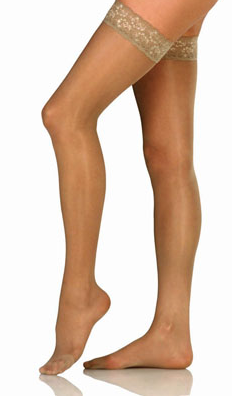 Jobst Ultrasheer Thigh Highs Stockings, 8-15 Mmhg Compression, Sun