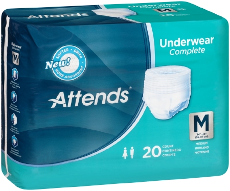 Attends Pull On Moderate Absorb Underwear - Medium